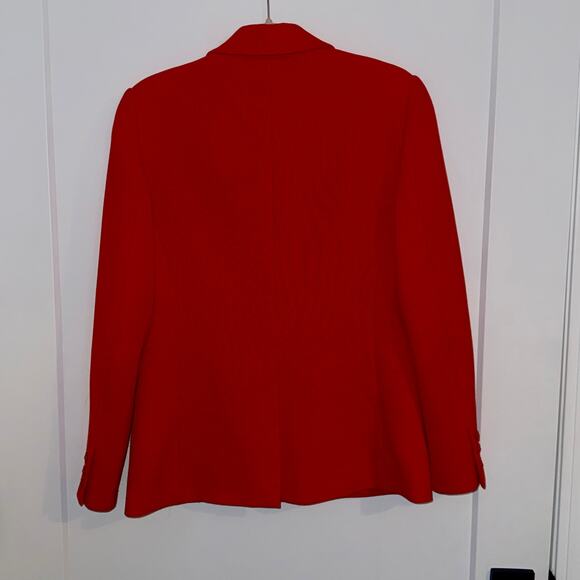 Trina Turk Orange Blazer Size 4 Tailored Women’s Jacket Workwear Luxury - Picture 3 of 8